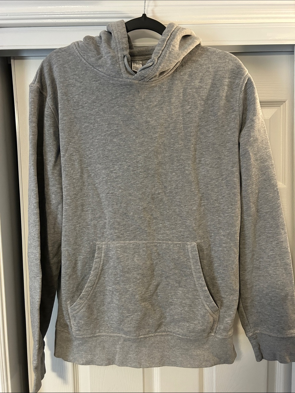 Divided Gray Pullover Hoodie with Kangaroo Pocket